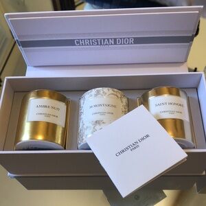 Christian Dior Holiday Discovery Set Votive Candles Set of Three NIB